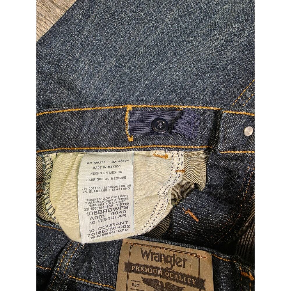 Wrangler Five Star Premium Boys Jeans 10 Reg Classic Boot Flex Dark Wash NWT - Picture 5 of 6